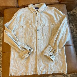 Without Walls Men’s Beige Button-Up Shirt